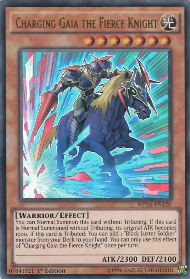 YU-GI-OH, CHARGING GAIA THE FIERCE KNIGHT, UR, MP16-EN120, 1. Auflage, TOP - Bild 1 von 1