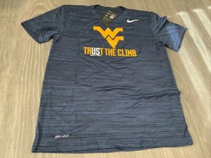 NIke West Virginia Mountaineers Velocity Shirt Tee Men’s Size: Medium NWT Blue - Picture 1 of 5