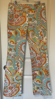 Pantalones Etcetera Hippie Retro Floral Pierna Recta-Talla 6~Hermosos~NUEVOS SIN ETIQUETAS Foto 1 de 4