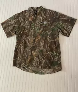 Winchester Sportsman Men's XL Realtree Camo Button Down Short Sleeve Shirt - Picture 1 of 14