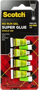Super Glue Gel, 4-Pack of Single-Use Tubes, .017 Oz (AD119) - Picture 1 of 7