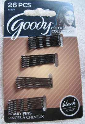 Goody Colour Collection Bobby Slide Hair Pins Bobbies Brunette Blonde Black Mini - Image 1 of 4