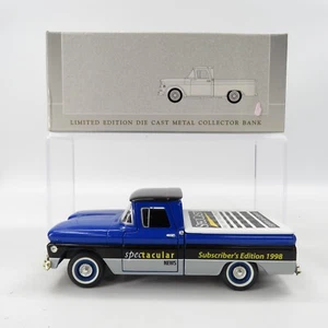SpecCast 1960 GMC Pickup Diecast Collector Bank Spectacular News 93402 NIB - Picture 1 of 13