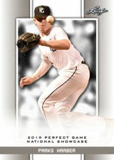 PARKS HARBER 2019 "1ST EVER PRINTED" LEAF PERFECT GAME NIKE ROOKIE CARD #115