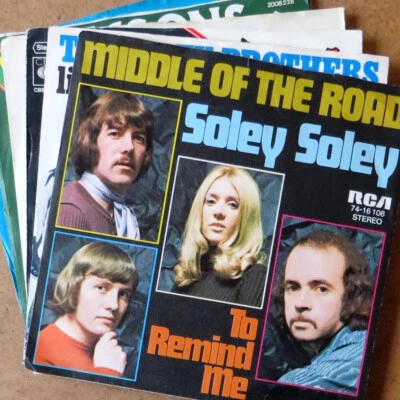 THE BEATLES ~ CHICAGO ~ CATS ~ MIDDLE OF THE ROAD... 6 St. 7" Vinyl 45er Singles - Bild 1 von 4