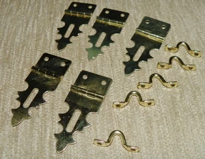 Lote de 5 hasps y bucles de latón 3/4"" x 1-7/8"" hasp y bucle decorativos - sin tornillos - Imagen 1 de 6