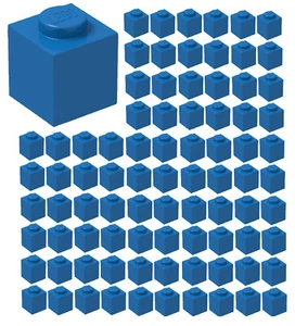 ☀️Lego 1x1 BLUE Brick x 100 Stud Part Piece Bulk Lot Legos # 3005 - Picture 1 of 2