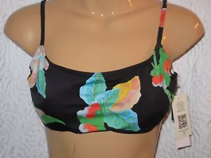 Bikini para mujer ROXY L Cynthia Rowley X Bralette Traje de Baño Prenda para el torso con alambre negro - Imagen 1 de 4