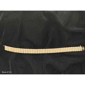Antique Sterling Silver Art Deco Panel Bracelet with Faceted Crystals - Picture 1 of 7