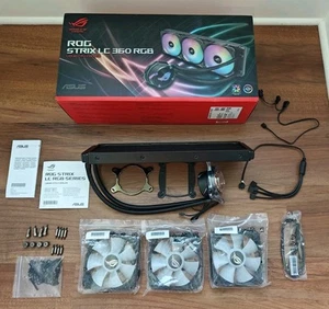 ASUS ROG Strix LC 360 RGB All-in-One AIO Liquid CPU Cooler Support Triple 120mm - Photo 1/8