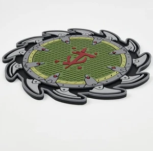 Barra de sierra escudo DOOM The Dark Ages PVC alfombrilla de goma logotipo Doom Slayer - Imagen 1 de 2