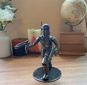 Jangot fett Star Wars Inspired Scrap Metal Sculpture, Graduation gift for son - Picture 1 of 15