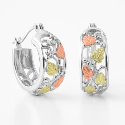 Landstrom’s Black Hills 金藤叶 J-Hoop 耳环 0.925 纯银 — 第 1/4 张图片