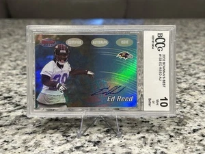 2002 Bowman's Best REFRACTOR / Ed Reed ROOKIE ON-CARD AUTO BCCG 10 π₯π - Picture 1 of 2
