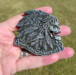 Sniper 3D Tribal Indian Challenge Coin, schwer! - Bild 1 von 4