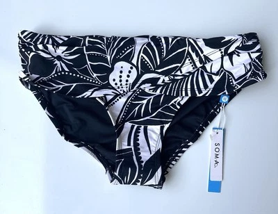 NWT Bleu Rod Beattie Soma Black White Ciao Bella Sarong Hipster Bottom Women’s 4 - Image 1 of 4