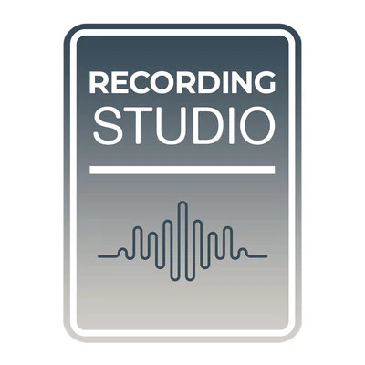 Portrait Round Plus Recording Studio Wall or Door Sign | Music Decor - Image 1 of 4