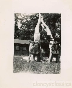 1945 Sargent School Boston Women P.E. College Girls Do Leg Exercises - Picture 1 of 1