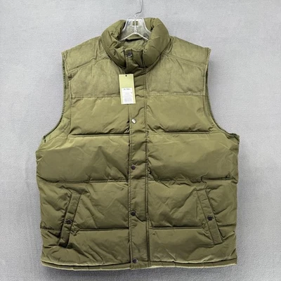 Goodfellow & Co Chaleco Abombado de Pana para Hombres XL Alto Verde Frente a Presión Nuevo con Etiquetas Foto 1 de 4