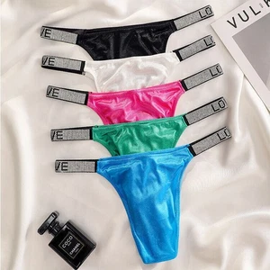 String G-String High Cut Damen Sexy Half Butt Tanga Slip Satin Höschen Bikinis - Bild 1 von 19