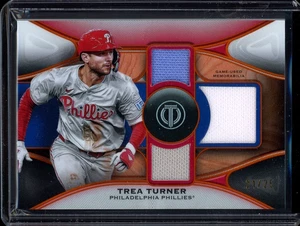 2025 Topps Tribute ~ Trea Turner ~ Game Used ~ Orange /25 Philadelphia Phillies - Picture 1 of 2