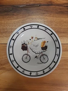 Cypress Home Small Bowl Chef Cycling 4" Diameter Set of 2 Wine Bread Dip Sauce - Picture 1 of 5