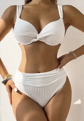 Bikini  set weiß M Bademode Frauen Damen elegant sexy - Bild 1 von 4