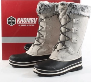 Khombu Emily Grey Suede Lace Up Winter Snow Boots Women’s US 7 Runs Large - Picture 1 of 9