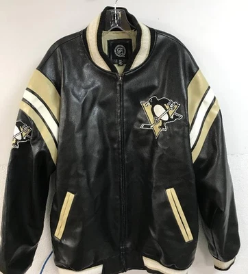Abrigo Chaqueta De Colección Pittsburgh Penguins NHL Imitación Cuero Talla XL Foto 1 de 4
