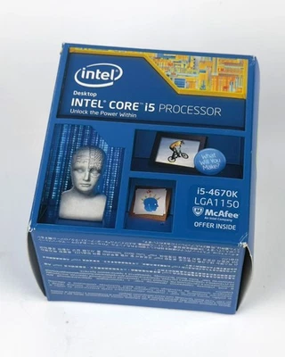 Intel® Core™  i5 4670K 3.40 GHz 4C/4T CPU LGA1150 Prozessor CPU Boxed mit Lüfter - Bild 1 von 3