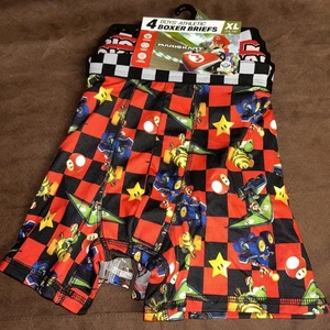 Mario Kart 4-Pack All Over Print Boxer Briefs, Boys Size Medium (8) NEW - Picture 1 of 6