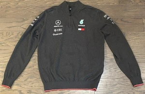 Mercedes AMG Petronas Motorsport F1 Men's Gray 1/4 Zip Sweater Size Large — NWT - Picture 1 of 17
