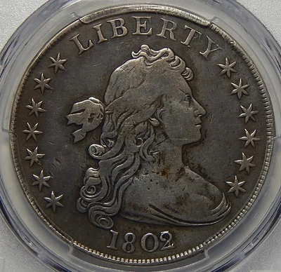 1802/1 PCGS GENUINE, VF DETAILS DRAPED BUST DOLLAR - Image 1 of 4