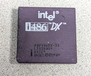 Vintage Intel i486 DX A80486DX-33 33MHz SX729 CPU - Bild 1 von 3