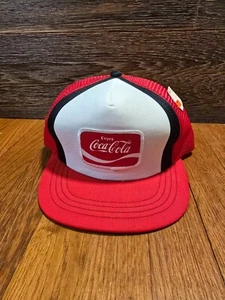 Vintage 80s Enjoy Coca-Cola Trucker Hat NOS - Bild 1 von 7