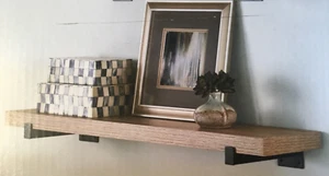 allen +roth 36" bracket shelf in natual oak finish - Picture 1 of 3