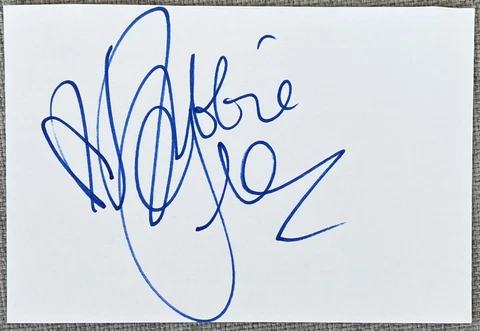 Debbie Gibson Signed In Person 4x6 Index Card In Top Loader - Authentic Cover