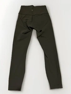 Lululemon Yoga Pants Activewear Leggings Gym Workout Green Size 4 Girls 22” W - Picture 1 of 10