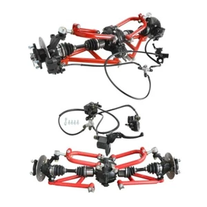 Go Kart ATV Vorder-+Hinterradantrieb 4 Rad Halbwelle CV Achse Schwenkarm Aufhängungssatz - Bild 1 von 21