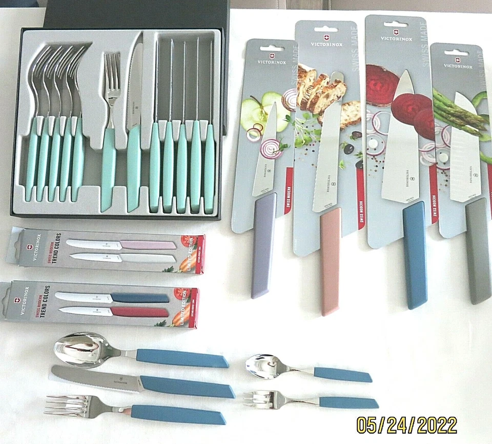 VICTORINOX Besteck Messer Gabel  Brotmesser Santokumesser Tranchiermesser modern - Bild 1 von 1