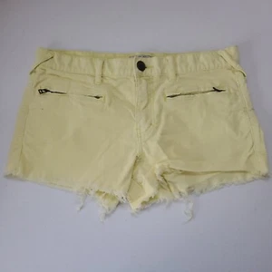 Free People 61855-16515125 Corduroy Yellow Cut Off Shorts Sz W28 Y2K Retro  - Picture 1 of 7