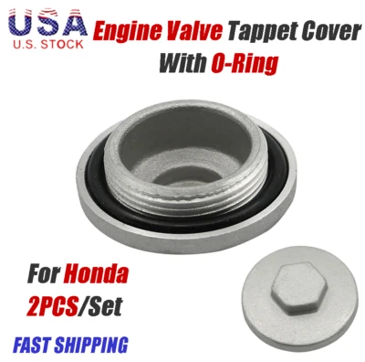 2PCS Engine Valve Tappet Adjustment Cover Cap O-Ring For Honda 12361-300-000 USA — 第 1/4 张图片
