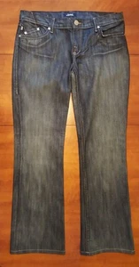 Women's Dark Wash ROCK & REPUBLIC Boot-Cut Flap Pockets Denim Mint Condition - Picture 1 of 5