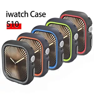 Custodia orologio TPU gomma telaio sportivo per Apple Watch serie 10 46mm iWatch - Foto 1 di 26