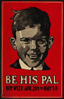 große alte u.s. reklamemarke 1923 boy week, philadelphia "be his pal"  /0515