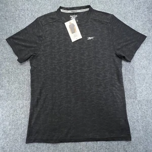 Reebok Activewear Shirt Mens S Black Camo Short Sleeve Speedwick Performance Tee - Picture 1 of 9