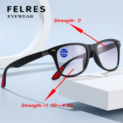 Gafas de sol de lectura tintadas bifocales anti-luz azul para hombres lentes degradadas nuevas Foto 1 de 4