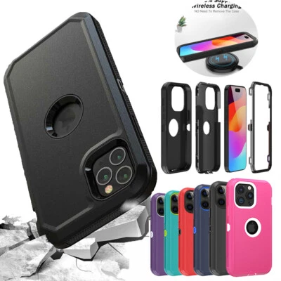 Ударопрочный сверхпрочный чехол для телефона iPhone 15 Pro Max 14 13 12 11 XR XS - Изображение 1 из 4