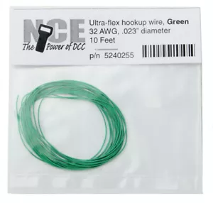 NCE 5240255 Ultraflex Wire 32 Gauge 10ft Green - Picture 1 of 1