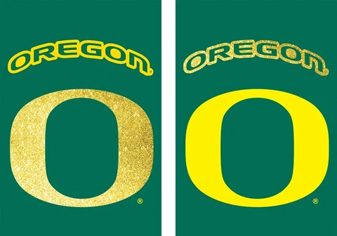 NCAA 29" x 43" Oregon Ducks Plain Suede Glitter House Flags Cover